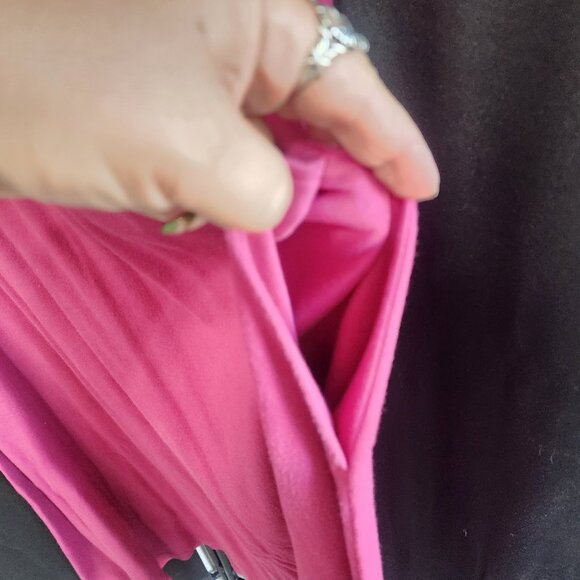 Vintage LL Bean Pink Cotton Jersey Henley Dress with Pockets Size L - Picture 4 of 9